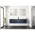 thumbnail image 4 of Navy Blue Double Bath Vanity 72 In. W X 22 D With 30 Led Mirrors - Two Expansive Cabinet Areas, 2 Drawers & Open Shelf, Fully Assembled Roomy Cabinets, Shelf For Sufficient Storage,, 4 of 4