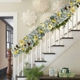 thumbnail image 5 of Frosted Pine Christmas Decorative Rattan White Flocked Garland - Doorway Staircase Handrail Branches Set Holiday Decor, 5 of 7