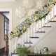 thumbnail image 5 of Ganfancp Navidad Decorativo Ratán Blanco Flocked Puerta Escalera Pasamanos Decoraciones Pinos Ramas Ratán Set Ofertas de La Semana 1X Simulación de Ratán,12X Flores de Navidad,12X Piñas,18X Bolas de, 5 of 7