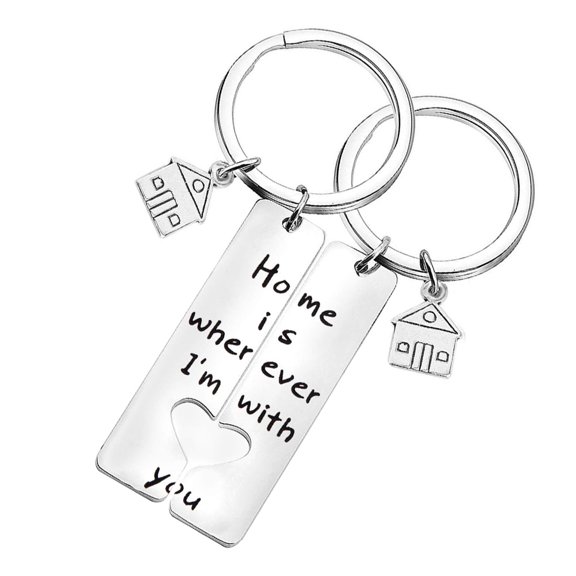 New House Charms Couple Keychain Backpack Decoration