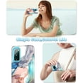 thumbnail image 7 of CASEFIV for Samsung Galaxy S20 FE 5G Case,Marble Pattern 3 in 1 Heavy Duty Shockproof Rugged Hard PC+Soft Silicone Drop Protective Covers for Women Girls,Blue Gray, 7 of 7