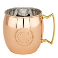 thumbnail image 1 of 16 oz Monogrammé G Moscou Mule Tasses - Ensemble de Cuivre Solide de 4, 1 of 1