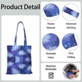thumbnail image 5 of Alien Canvas Tote Bag – Space Galaxy Astronaut Planet Starry Night Cosmos Outer Space Cute Celestial Star Constellation Moon and Stars Nebula Sci-fi Lovers Reusable Tote Bag Eco-Friendly Foldable, 5 of 6