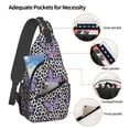 thumbnail image 3 of Lsque Purple Butterflies Pattern Cross Chest Bag Diagonally – Premium Durable Front Chest Sling with Adjustable Padded Strap, High-Capacity Storage, 3 of 8