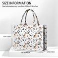 thumbnail image 3 of Large Capacity Tote Bag,Beagle Dog and Footprints Handbag Fashion Luxury Tote Bag,15.7"x13"x 5.1" Inches,Laptop Compatible, 3 of 6