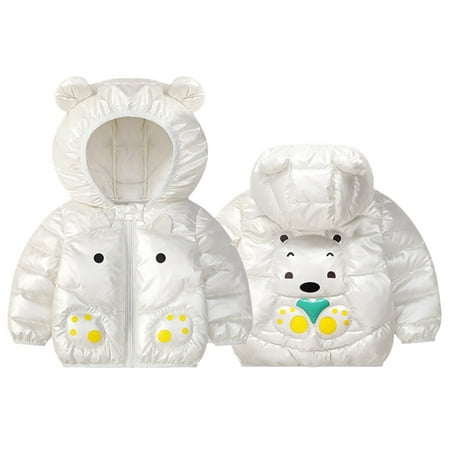 

Aompmsdx Kids Toddler Baby Girls Boys Autumn Winter Warm Thick Padded Long Sleeve Hooded Jacket Coat Clothesstranger Things