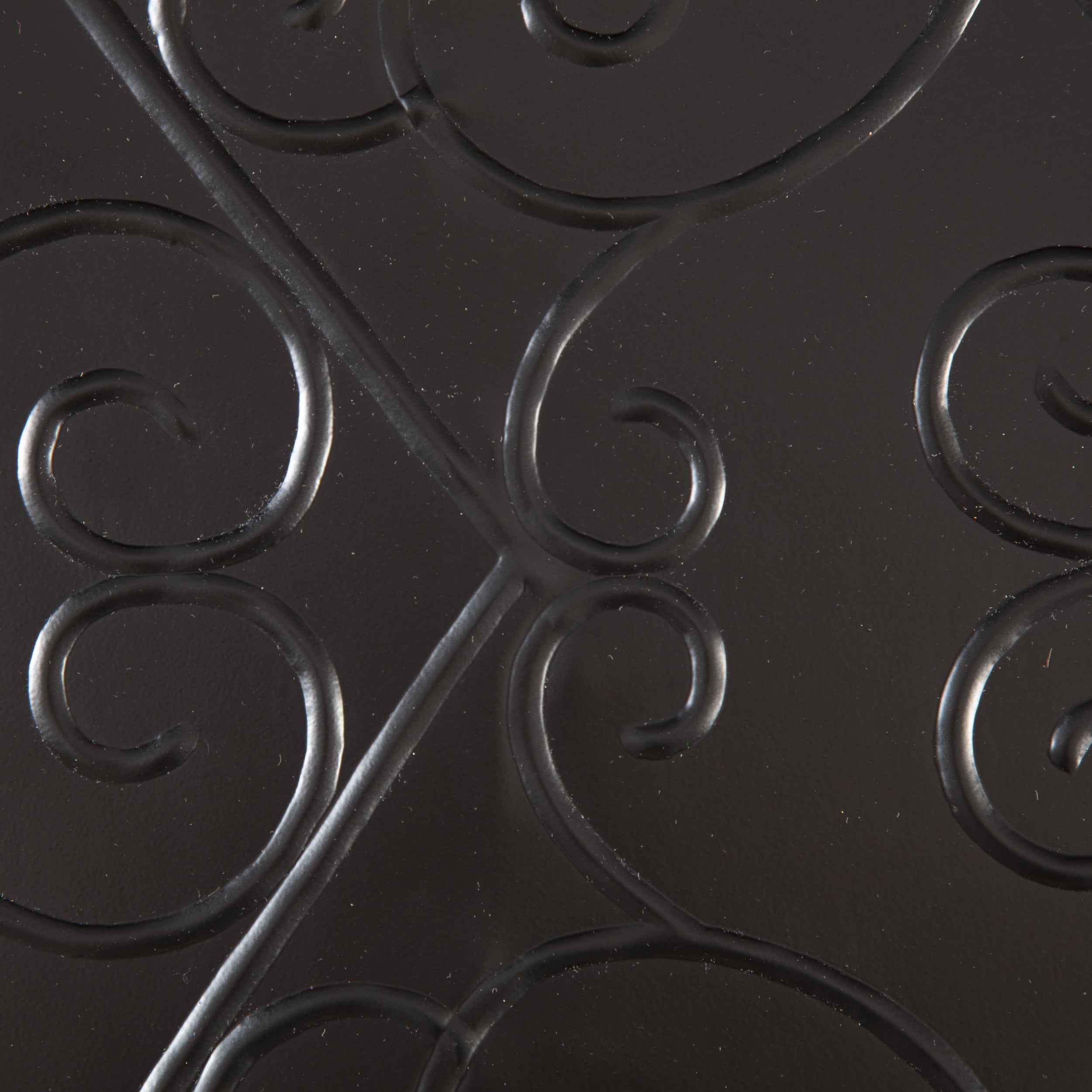 Black Metal Boot Tray with Trellis Coir and Rubber Insert