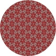 thumbnail image 1 of Ahgly Company Indoor Round Patterned Crimson Red Area Rugs, 5' Round, 1 of 6