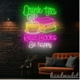 thumbnail image 5 of Handmadetneonsign Drink Tea Read Books Happy Neon Sign, Book Store Wall Art Decor, Coffee Wall Decor 65855, 5 of 5