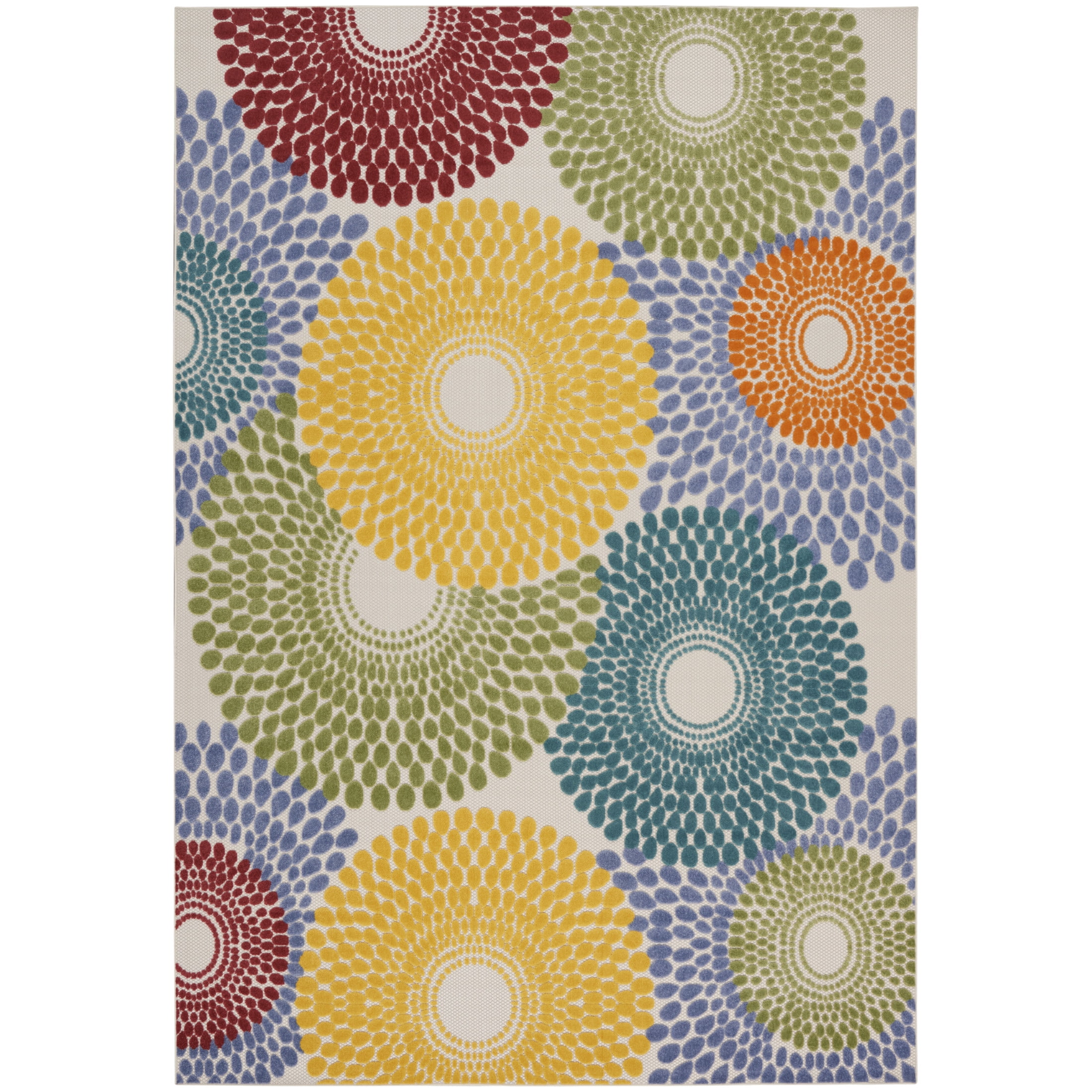 Nourison Aloha Indoor/Outdoor Multicolor 7'10" x 10'6" Area Rug (8x11)