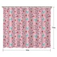thumbnail image 5 of Pink Cow Milk Strawberry Pattern Shower Curtain 84"x72" ,Bathroom Decorative Shower Curtains Set with 12 Hooks,Modern Waterproof Washable Shower Curtain, 5 of 6
