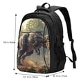 thumbnail image 5 of Xecao Jungle Dinosaur for Travel Laptop Backpack, USB-Charging-Enabled, Spacious Business Backpack for Men and Women,College School Computer Bag, 5 of 7