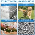 thumbnail image 5 of Garvee Heavy Duty Stainless Steel Garden Hose with 10-Function Spray Nozzle, Flexible Kink-Resistant Metal Water Hose with 3/4" Brass Fittings (75FT), 5 of 8
