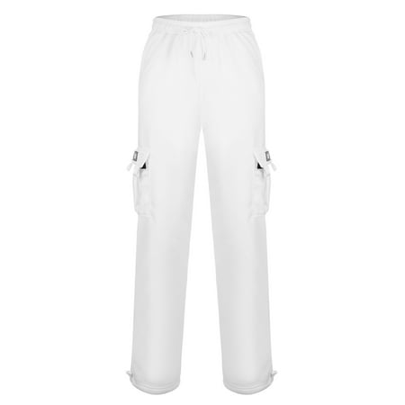

Warehouse Sale Clearance Juebong Men s Rope Loosening Waist Solid Color Pocket Trousers Loose Sports Trousers