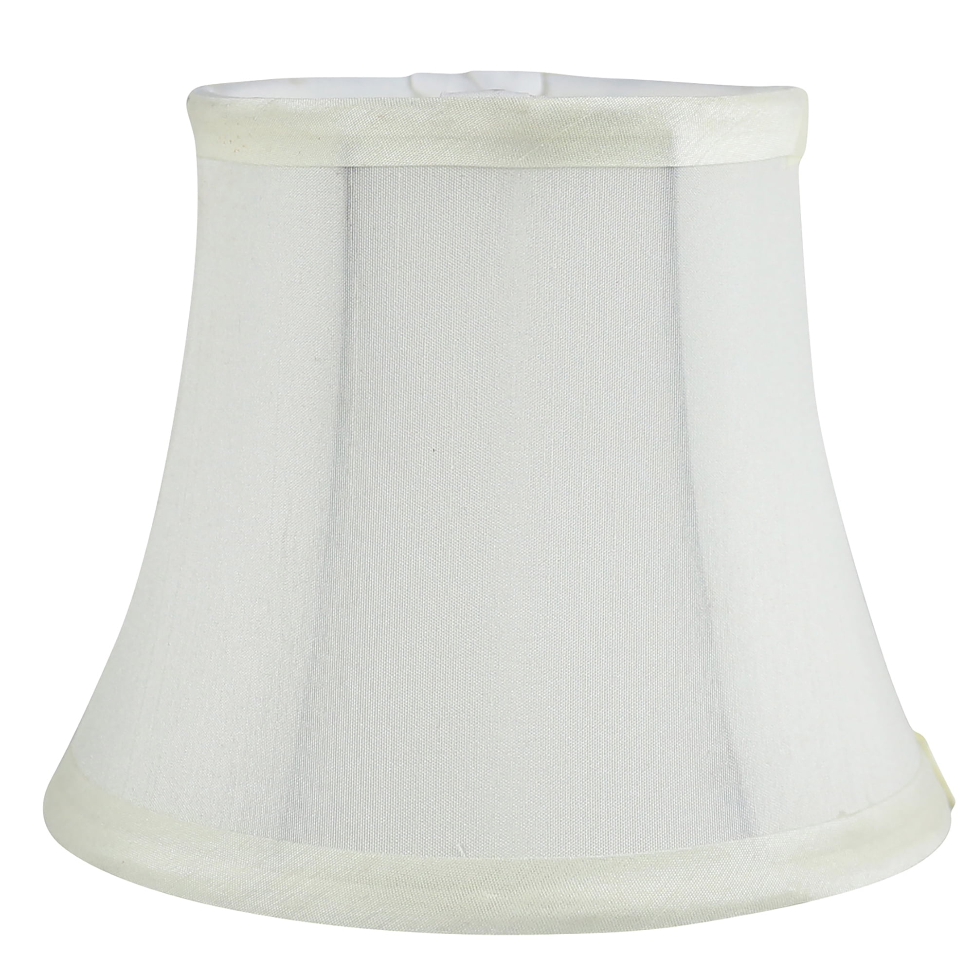 Meriville Set of 5 Eggshell Faux Silk Clip On Chandelier Lamp Shades, 4-inch by 6-inch by 5-inch