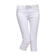 thumbnail image 2 of Dyfzdhu Women Cotton Blend Capri Jeggings Stretchy Skinny Pants Jeans Leggings White, 2 of 5