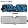 thumbnail image 7 of Uorisanigo Windshield Sun Shade, Blue Hunting Camo Forest Windshield Sunshade Heat Shield for Jeep Wrangler, 52.95 in *16.14 in, Compatible with JK JKU TJ 2 Door / 4 Door, Esay to Install, 7 of 7