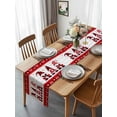 thumbnail image 3 of Mother's Day Romantic Gnome on Wood Board Table Runner-36 Inch Long Red Love Hearts Table Runners Linen Burlap Tablerunner for Kitchen Dining Room Holiday Party, 3 of 9