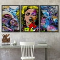thumbnail image 3 of wall26 Framed Canvas Print Wall Art Set Spray Paint Glam Marilyn Monroe Graffiti &amp; Street Art Comic Book Illustrations Modern Art Urban Portrait for Living Room, Bedroom, Office - 24"x36&quo, 3 of 5
