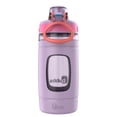thumbnail image 2 of bubba Kids Flo Water Bottle, 16 oz (473 ml), Wide Mouth, Silicone Sleeve, Push Button Lid, Lavender/Frost, 2 of 5