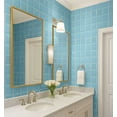 thumbnail image 4 of S4Sassy Tile Squares Wallpaper - Blue Wall Covering, 25" X 360" Self-Adhesive Textured Vinyl Wall Paper, Walls Wrap, Neutral Wallpaper For Dining, Hallway, Home Decor, 4 of 9