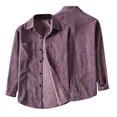 thumbnail image 2 of Winter Savings Clearance! Edvintorg Men's Corduroy Shirt Jacket With Pocket Fashion Solid Color Long Sleeve Fall Tops Casual Work Button Down Shirt Jacket Outwear, 2 of 5