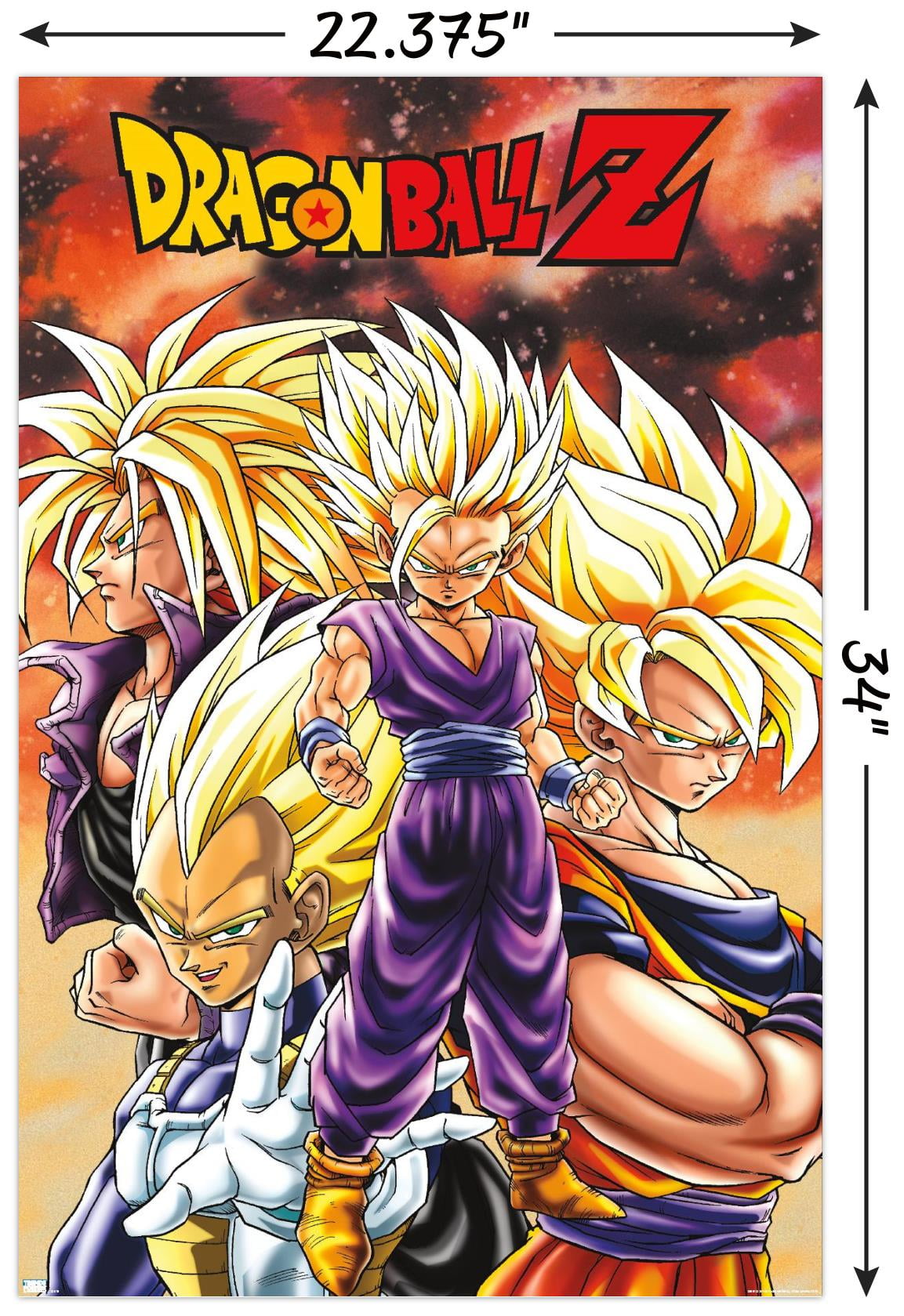 DRAGON BALL Z ポスター 7枚 Dragon Ball Z - Saiyans Wall Poster, 14.725