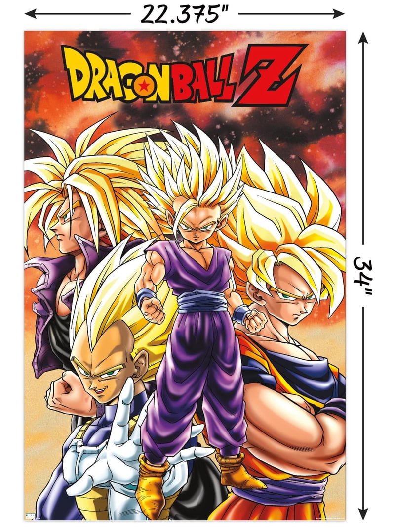 Dragon Ball Z - Saiyans Wall Poster, 22.375