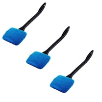 ZOURIH 3 Pcs Car Windshield Cleaning Tool, Microfiber Window Cleaner with Long Handle, Auto Glass Wiper Cleaning Kit, Car Accessories,