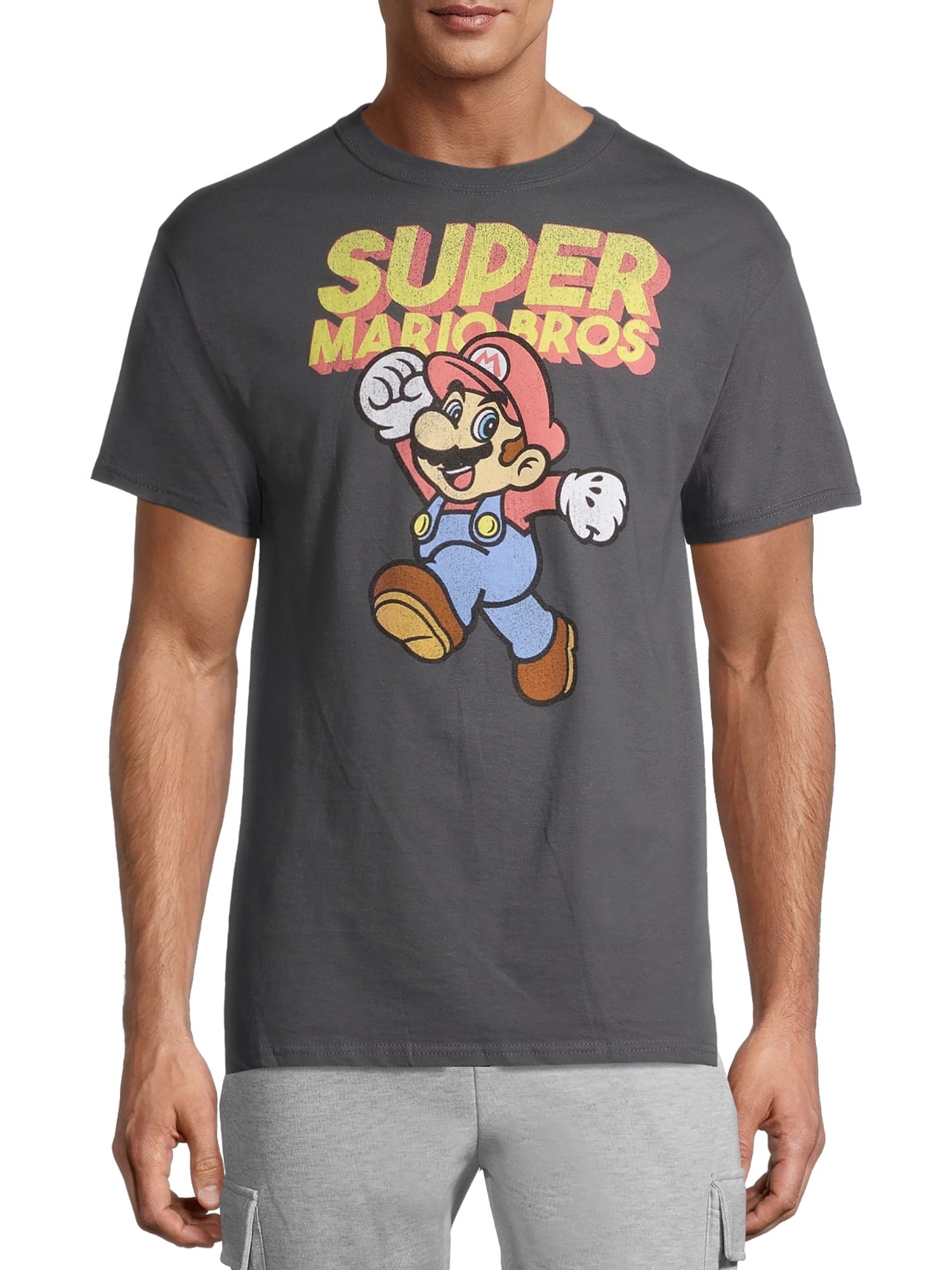 Nintendo Super Mario Retro Jump Men's and Big Men's Graphic T