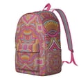 thumbnail image 2 of Folk Style Traditional Mandala School Backpack, Vintage Ethnic Boho Canvas Daypack with Sacred Pattern for Women, 2 of 5