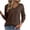 *Brown, variant on ClodeEU Womens Long Sleeve V Neck Sweaters ,Casual Basic Tee,Soft Loose Fit Pullover Jumper Top White,Womens Plus XXL