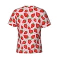thumbnail image 6 of Vsdgher Strawberries Print Men's Dry Fit Mesh Athletic Shirts Moisture Wicking Tennis T-Shirt Tops, 6 of 9