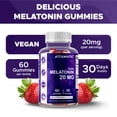 thumbnail image 4 of 3 Pack Vitamatic Melatonin 20mg gummies for adults, 30 Servings - 60 Vegetarian Gummies - Non-Habit Forming Supplement, 4 of 11