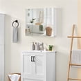 thumbnail image 7 of Yaheetech Wall Mirror Storage Cabinet with 3 Doors and Adjustable Shelf, White, 7 of 7