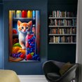 thumbnail image 4 of Pintura de diamante 5D DIY Kit de gato de taladro redondo completo Artesanía de decoración del hogar (A7459) Hugtrwg Para estrenar, 4 of 9