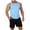 Sky Blue, variant on Workout Clothes for Men 2 Piece Gym Outfits Tank Top and Shorts Polyester Mesh Sleeveless Athletic Active Sets (XL, Sky Blue)