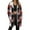 Red, variant on Dasayo Long Womens Coats Blue Thermal Fleece Drawstring Plaid Zip up Coats Jacket Women L