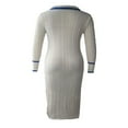 thumbnail image 4 of Knit Long Dress with Button Down and Lapel for Women, 4 of 9