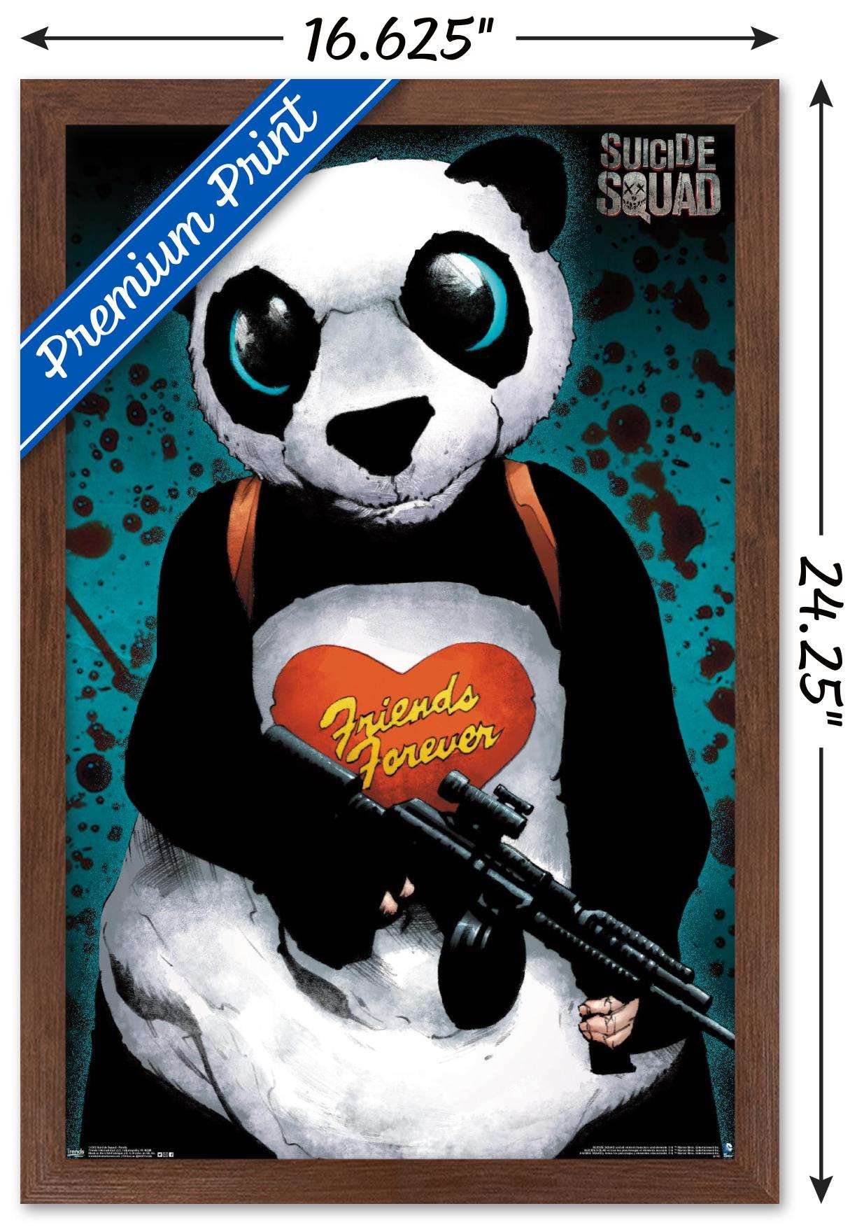 DC Comics Movie - Suicide Squad - Panda Wall Poster, 14.725" x 22.375", Framed