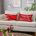 thumbnail image 2 of Happy Valentines Day Pillow Covers 12x20 Set of 4 Red Love Heart Gnomes Velvet Throw Pillow Covers Stripe Love Romantic Pillow Cases Cushion Covers for Sofa Couch Outdoor Decoration(12X20), 2 of 4