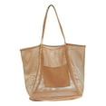 thumbnail image 3 of Bolso de playa para hombre y mujer, sencillo, de gran capacidad, versátil y ligero. Caqui, 3 of 9
