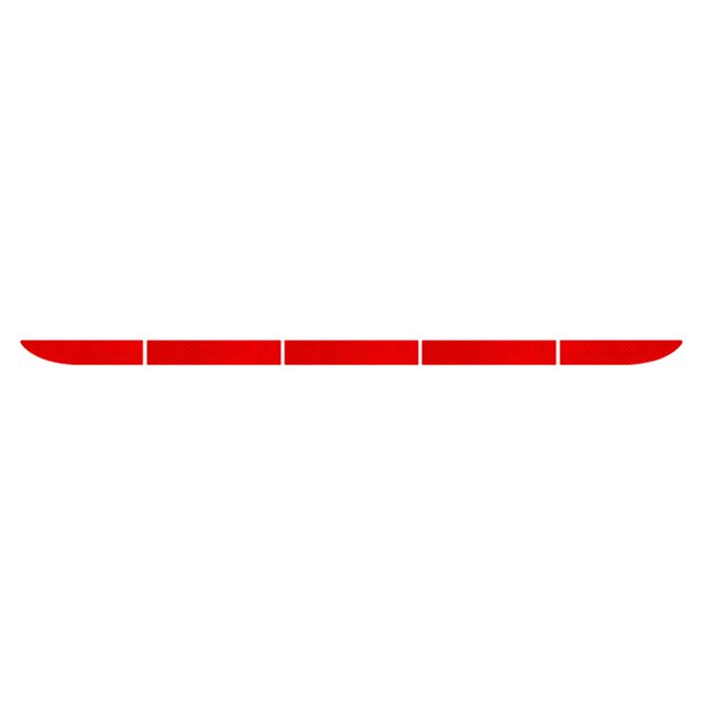 5pcs/set Car Warning Stciker Reflective Trunk Stripe Trunk Stripe Universal Self Adhesive Universal Car Rear Reflector, Red