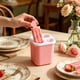 thumbnail image 4 of Molde de plástico para paletas heladas con tapa – Molde reutilizable de 4 cavidades para helados caseros, paletas de frutas y paletas de yogur congeladas., 4 of 6