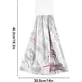 thumbnail image 3 of SKYSONIC Hanging Kitchen Towel 12 x 17 Inch Eiffel Tower Towel Set 2 Pieces of Dry Towels for Kitchen, Bathroom, Laundry Room Table, 3 of 7