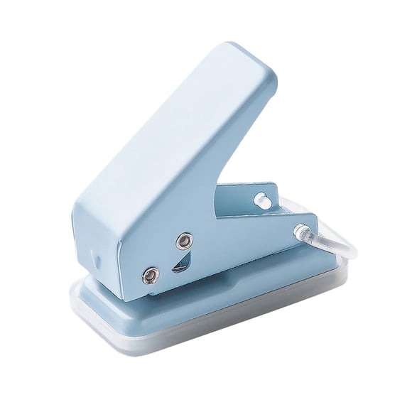 Mini perforadora de papel manual Perfecl Azul capacidad 10 hojas