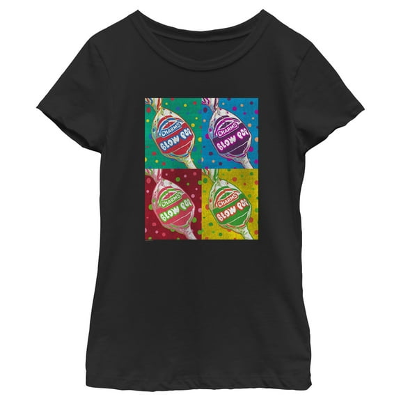 Girl's Blow Pop That's A Blow Pop Art Graphic Tee Black X Small