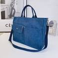 thumbnail image 2 of Bolso bandolera de pana Bolsos de mensajero de moda Simple informal para vacaciones de fin de semana, 2 of 3