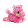 thumbnail image 2 of Aurora - Small Pink Bright Fancies - 8" Jellyroll Unicorn - Vibrant Stuffed Animal, 2 of 3