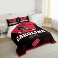 thumbnail image 5 of jejeloiu Carolina Queen Comforter Set,Ball Game Lover Bedding Sets,Ice Hockey City Bedding Comforter Set For Children,Super Cozy Room Decor Reversible,3pcs, 5 of 8